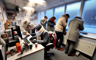 A cold office workplace