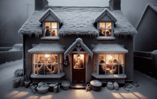 A cold home in the winter